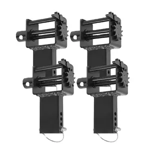 GARVEE Heavy Duty Flatbed Tool: 4 Pcs Trailer Stake Pocket Winch with 16200 Lbs Capacity, 5400 Lbs Load Limit, Ideal for Flatbed Trailer Trucks, Durable Black and Orange Design for Reliable Performance.