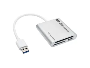 Tripp Lite USB 3.0 Super Speed Multi-Drive Memory Card Reader & Writer, Aluminum