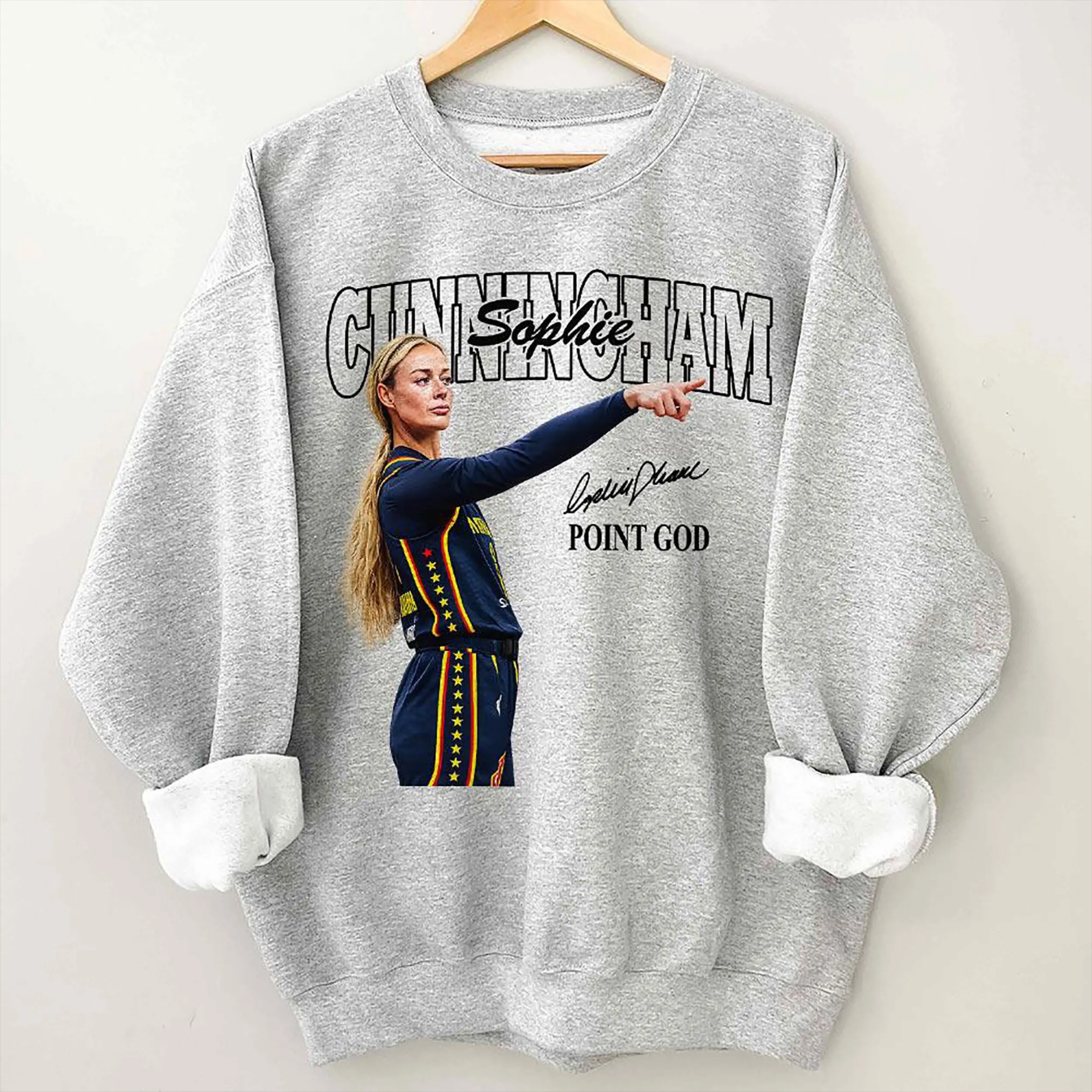 Sophie Point Signature Basketball Y2k Graphic Sweatshirt, Basketball Pullover Hoodie For Men & Women