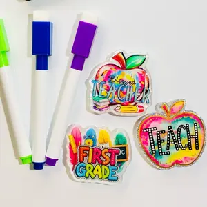 3/$14 Pixi Haus Magnets for Fridge & Whiteboards - Colorful fun designs for Important Notes , Kids Artwork or to add a little sparkle to your work area .