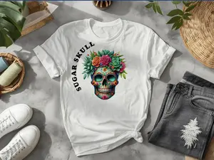 Sugar Skull DTF Transfer Sheets –  DTFs for Tees, Hoodies & Gifts – Heat-Press Ready