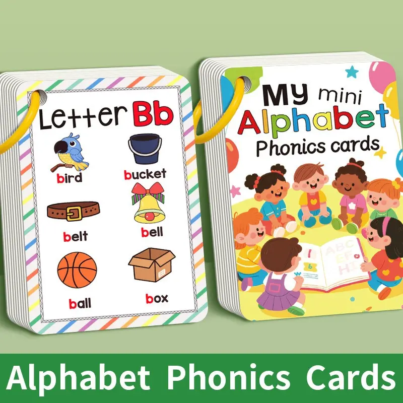 English Alphabet Pronunciation Learning Flash Cards, Visual Stimulation Cards, Preschool Cognitive Development Tool, Easy Play & Memory Enhancement, Flashcards
