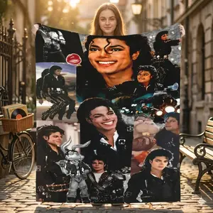Michael Jackson Merch Blanket Suitable for Sofas Beds Living Rooms Travel Offices Shawls Napping Mats Air Conditioning Blankets Bed Sheets Camping Ideal Daily Gift