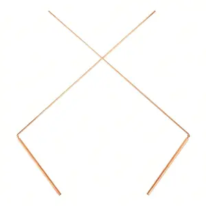 99.9% Pure Copper Divining Rods - 2pcs Flat Head Dowsing Rods - for Ghost Hunting Tools, Dowsing Water, Treasure, Buried Objects, Etc