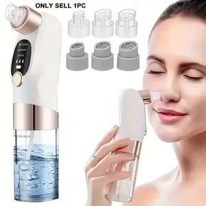 Electric Blackhead Vacuum Cleaner and Facial Pore Cleanser, Nose Blackhead Remover, Skin Face Cleaning Set, 3 Suction Levels, 5 Probes USB Rechargeable