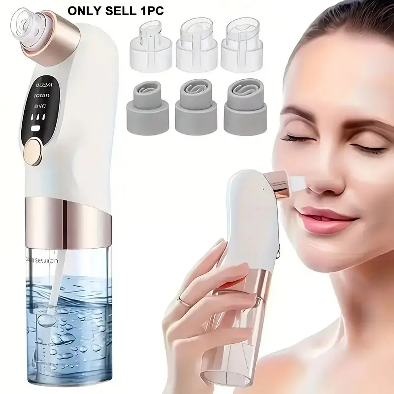 Electric Blackhead Vacuum Cleaner and Facial Pore Cleanser, Nose Blackhead Remover, Blackheads Remover, Skin Face Cleaning Set, 3 Suction Levels, 5 Probes USB Rechargeable, Facial Cleansing Tools, Facial Beauty Machine, Blackhead Removal Products On Face