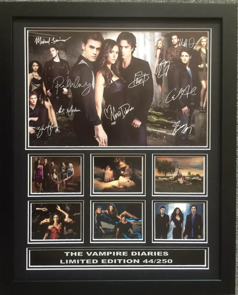 THE VAMPIRE DIARIES CAST SIGNED LIMITED EDITION MEMORABILIA THE VAMPIRE DIARIES CAST SIGNED LIMITED EDITION MEMORABILIA