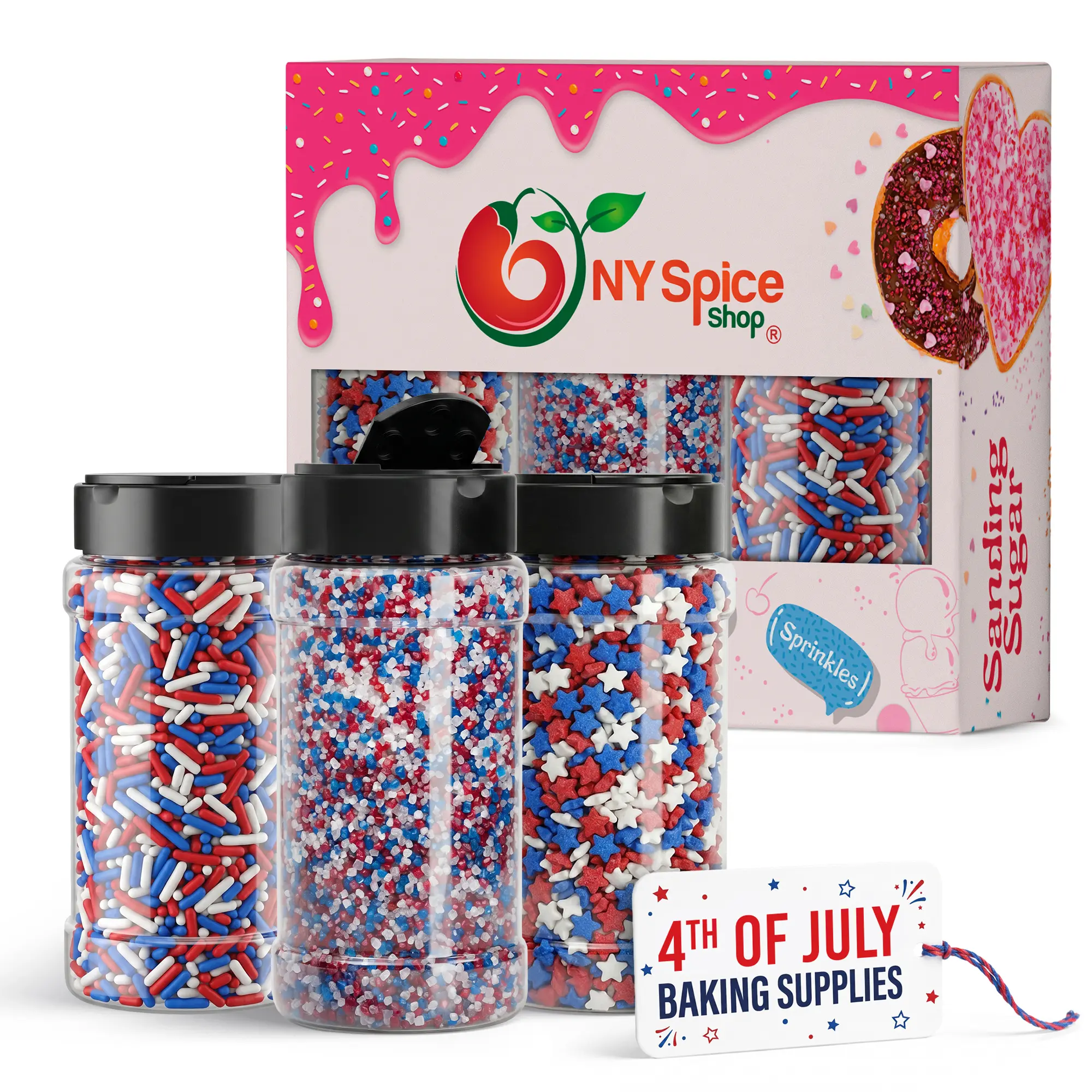 NY Spice Shop 4th of July Sprinkle Set - Pack of 3