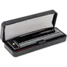 Blues Harmonica Harp Mouth Organ, 10 Holes C Key Harmonica for Adults Beginner