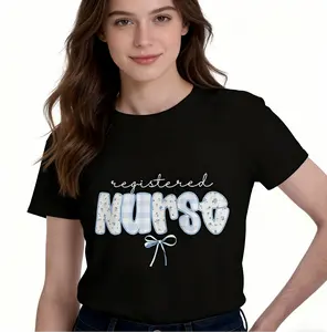 Nurse Shirt ortshirt, RN Graduation Gift, Cute Nurse T-Shirt, Floral RN Shirt, Gift For Nursing School Grad, Nurses Week
