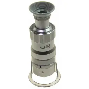 iGaging LED Measuring Microscope, 60x Magnification, 0.0005"/0.01mm Precision, 2-1/2 inch Viewing Range, Adjustable Focal Point, Distortion-Free, Usable in Total Darkness