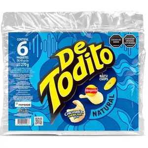 De Todito Natural Six Pack 270gr Snack - 6 Packs of 45g Each - Snack Chips