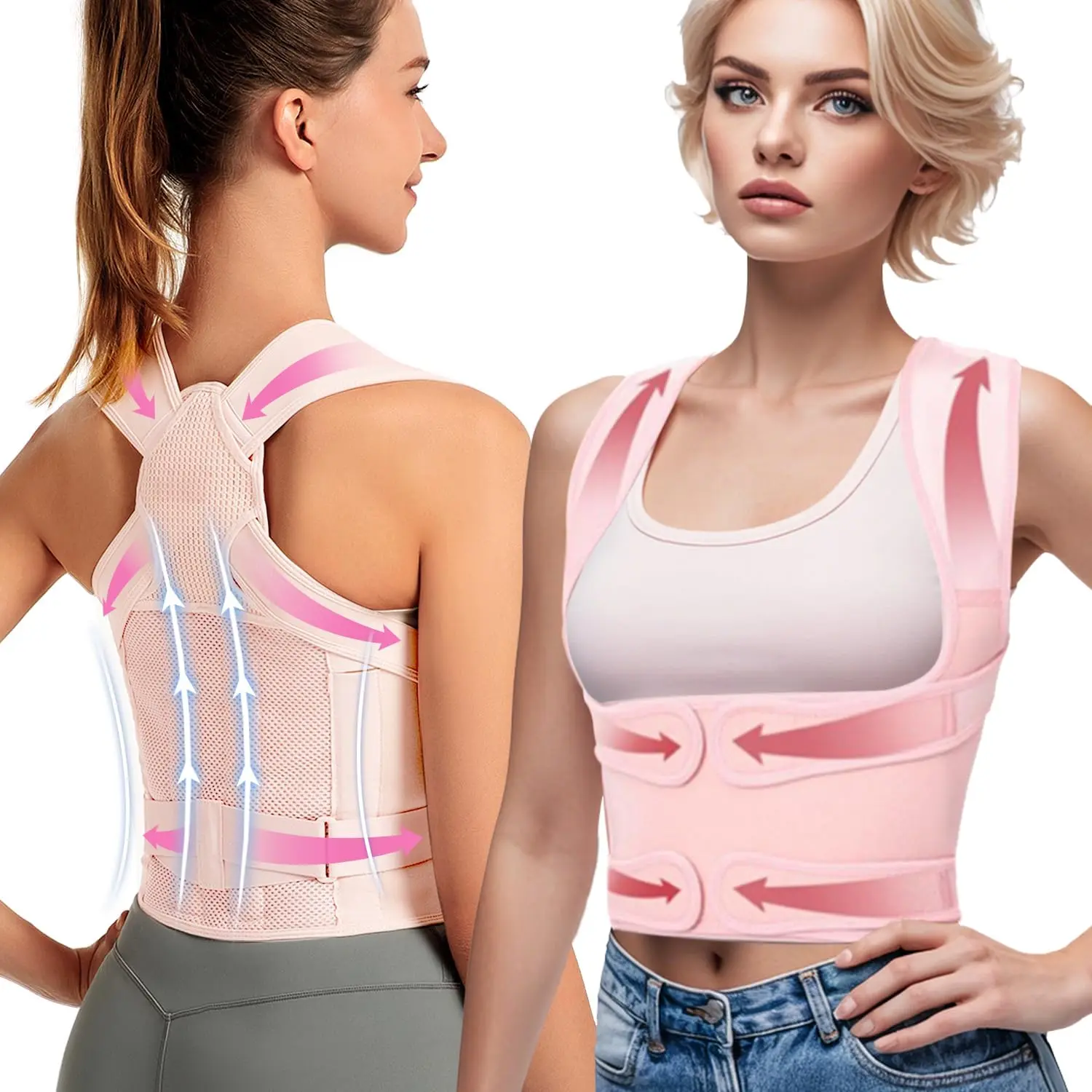 Adjustable Posture Corrector Back Brace for Men and Women, Breathable Hunchback Orthotic with Full Thoracic and Lumbar Support for Pain Relief, Back Pain Relief Products