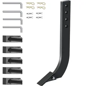 VEVOR Box Blade Shank, TikTokShopBlackFriday, 18\'\' Scarifier Shank, 4 Holes Box Scraper Shank, Ripper Shank with Removable Tapered Teeth and Pins, Adjustable Shanks Assembly for Replacement, Digging, Plowing, 4PCS