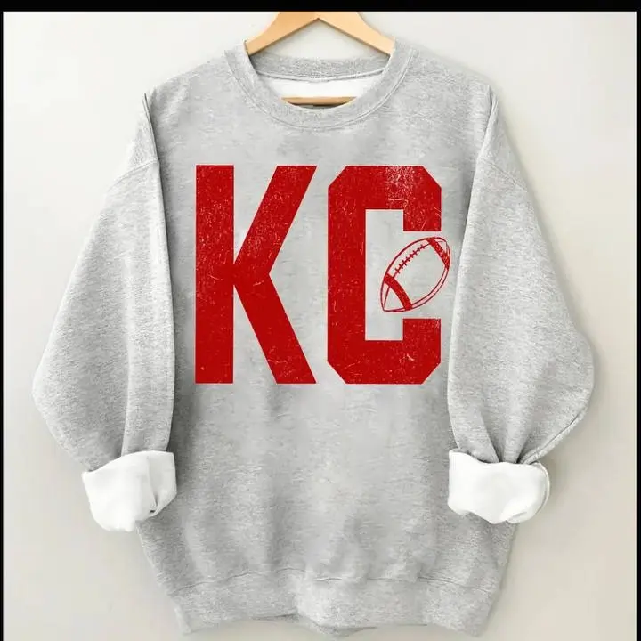 Kansas City Sweatshirt, Retro Kansas City Football Crewneck, Womenswear Menswear Long Sleeve Shirt, Gameday Fan Gift for Chiefs