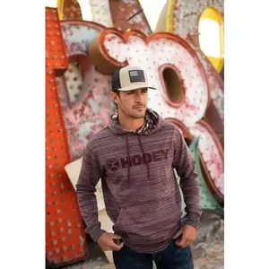 HOOEY MEN HOODIE LACK-UP BURGUNDY LOGO HH1191BU