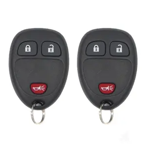2-Pack Replacement 3-Button Keyless Entry Remote Fob with OEM Board & Replacement Battery for GM Vehicles 2007-2021, FCC# OUC60221/OUC60270, Lock & Unlock Functions