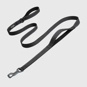 Fida Heavy Duty Dog Leash with 2 Comfortable Padded Handles, Traffic Handle & Advanced Easy Snap Hook, Reflective Walking Lead