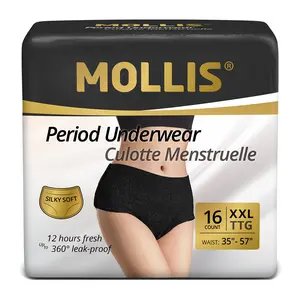 MOLLIS Disposable Period Underwear for Women Heavy Flow Fast Absorption Maternity Panties Postpartum Leak Proof Incontinence Knickers 5 Layer Absorbent Core