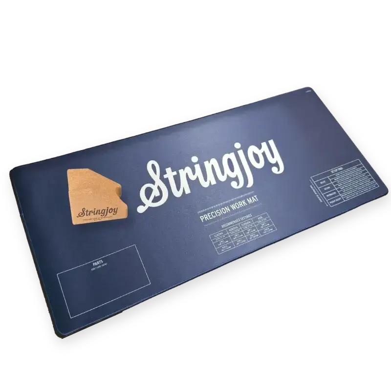 Stringjoy Precision Workstation Bundle, Guitar Care Kit with Cork Neck Rest for Musical Instrument Maintenance
