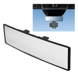 11.81 Inch Universal Wide Angle Panoramic Convex Car Mirror, Reversible Rearview Mirror for SUV & Trucks, High Quality Glass Anti-Fall Structure
