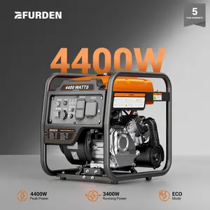 【Father's Day Gift】Efurden 4400-Watts Inverter Generator, Open Frame Generator Gas Powered, Emergency Home Backup, RV Ready 30A Outlet, EPA Compliment