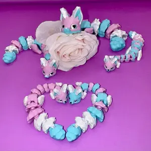 3d printed articulated Yuna Foxes articulated Cotton Candy