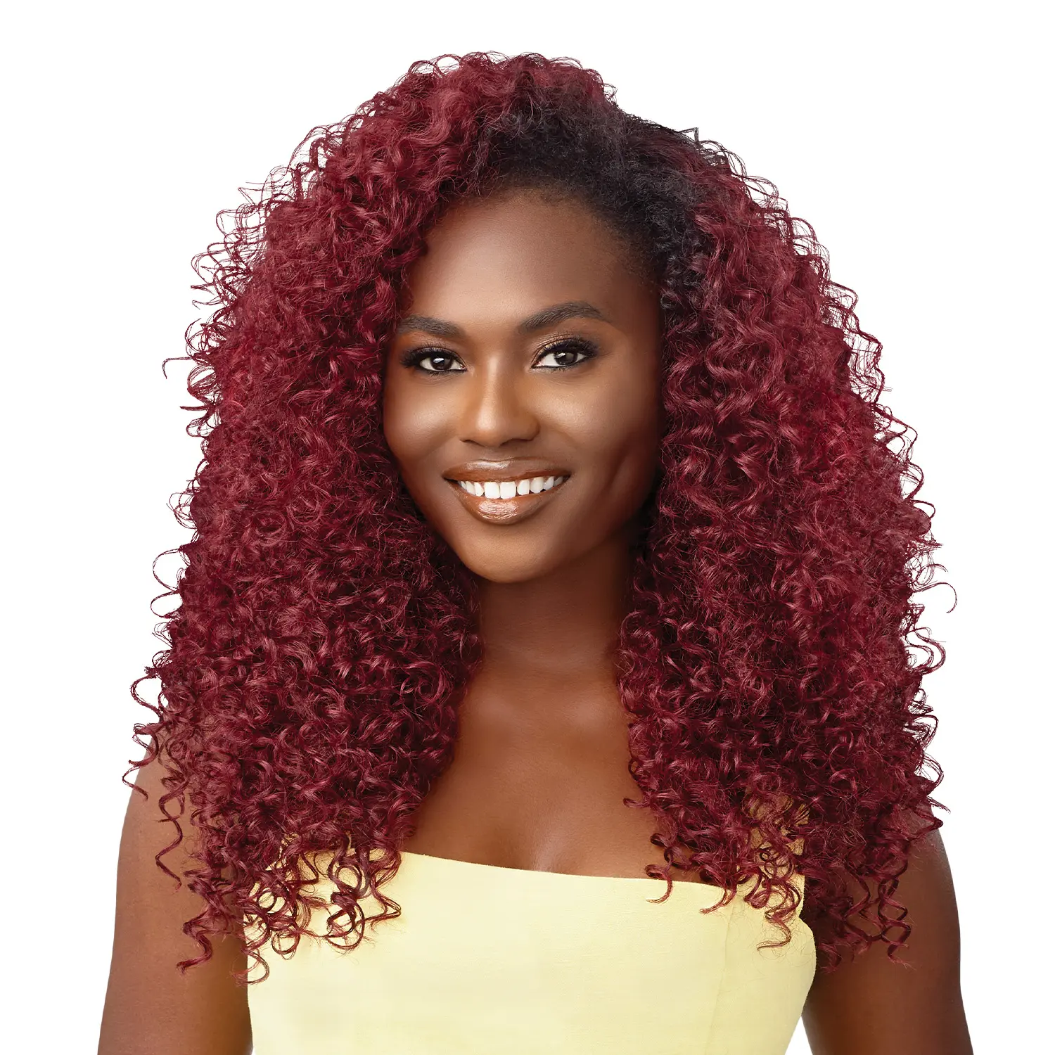 Outre Converti-Cap Synthetic Fiber Wig, Dominican Bounce Curly Afro Full Machine Wig, Curly Afro Wig