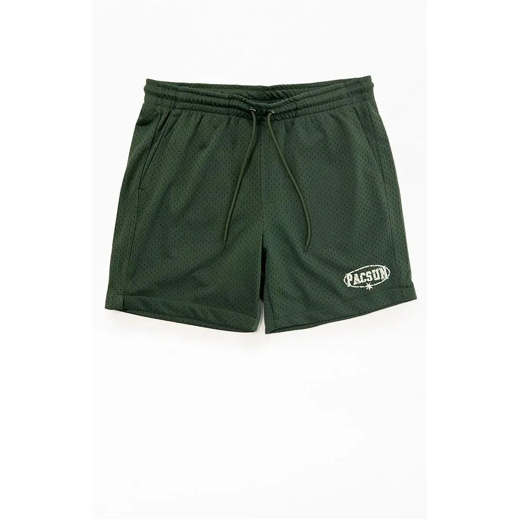 Pacsun Men's Green Mesh Shorts