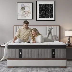 Queen Mattress 14 Inch Hybrid with Memory Foam & Pocket Springs Medium Firm Cooling Top Layer Pressure Relief Motion Isolation CertiPUR-US Certified 100 Night Trial