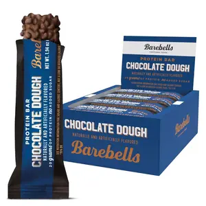 Barebells Protein Bars Chocolate Dough 12 Count 20g High Protein Treats with 1g Total Sugars On-The-Go Breakfast or Post-Workout Snack