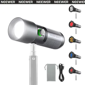 NEEWER BASICS FL10 RGB LED Photography Light, 10W Portable Spotlight 4 Colors 20 Gobo Filters Indoor /Outdoor Light for Party Decoration Vlog & Creative Shooting