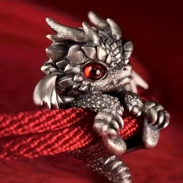 Punk Style Dragon Motif Adjustable Animal Fashion Bracelet - No Pull-On Costume Jewelry, Daily Wear Accessory, Birthday Gift, Party