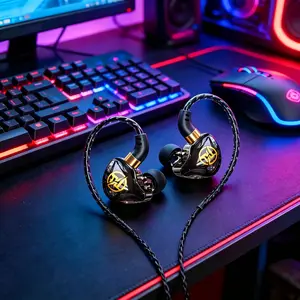 Other Type-C Wired In-Ear Headset - Gaming Audio Earbuds with Microphone, Volume Control, Universal Compatibility, High-Fidelity 3D Stereo Sound, Noise Cancelling, Suitable for Gaming, Gym Use