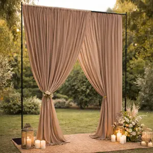 Black Heavy Duty Metal Backdrop Stand 10ftx12ft with Reinforced Crossbar – Pipe and Drape Frame