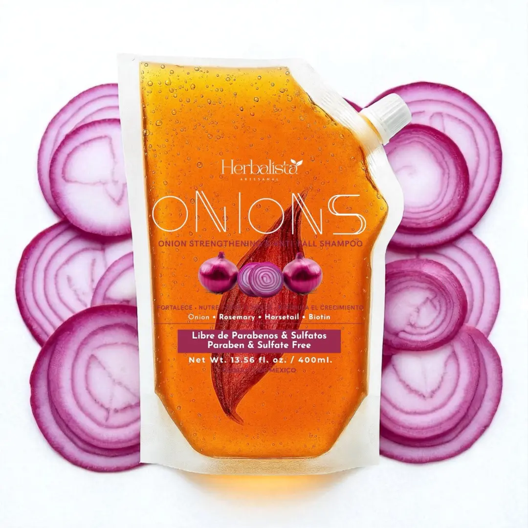Herbalista Viral Onion Extract Haircare Shampoo - 13.5 fl oz (400ml) Gentle Cleanser with Real Botanicals: Onion, Rosemary, Horsetail, Nourishes Scalp, Supports Hair Growth, Prevents Loss, Deep Repairs, Boosts Glossy Radiant Shine, Silky, Scalp Care, Male