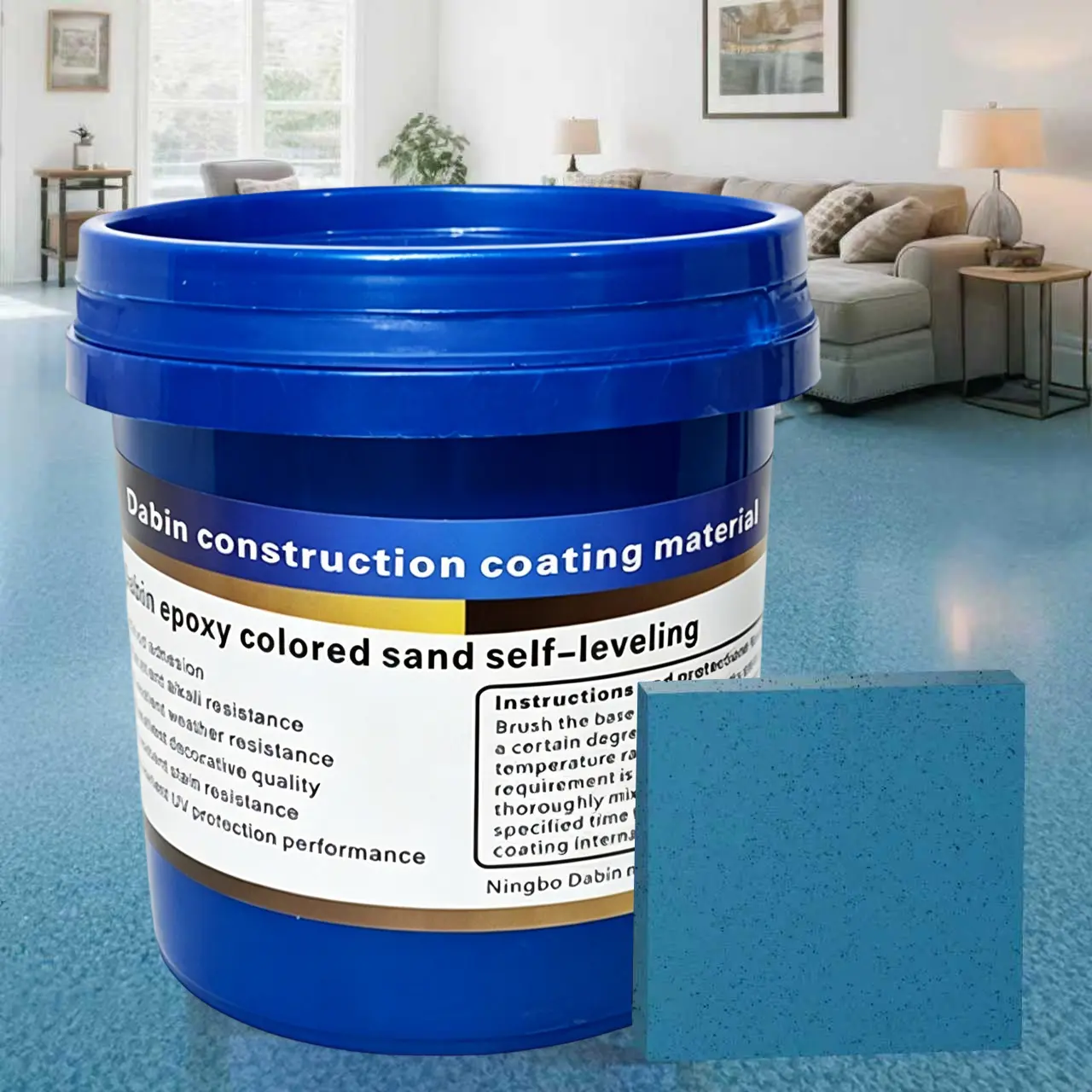 Epoxy Floor Garage Self-Leveling Glossy Epoxy Floor Paint with the Texture of Marble-like Flooring Epoxy Tub Coating Suitable for Garages and Warehouses