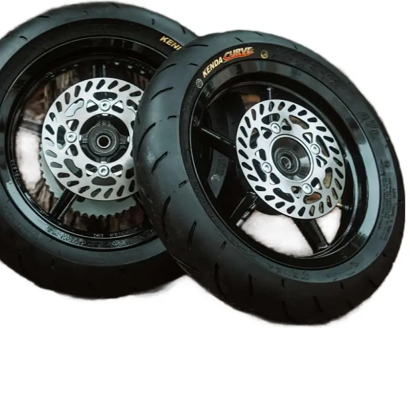 12in Black SuperMoto set w/ Kenda Curve Tires