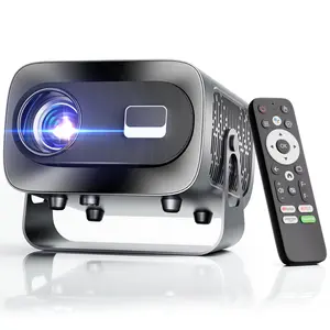 Mini Projector with WiFi & Bluetooth Electric Focus 1080P HD 4K Smart Projector Built-in Streaming Apps Portable for Outdoor Home Movie Android 13 350 ANSI Lumens 100,000 Hours Lamp Life