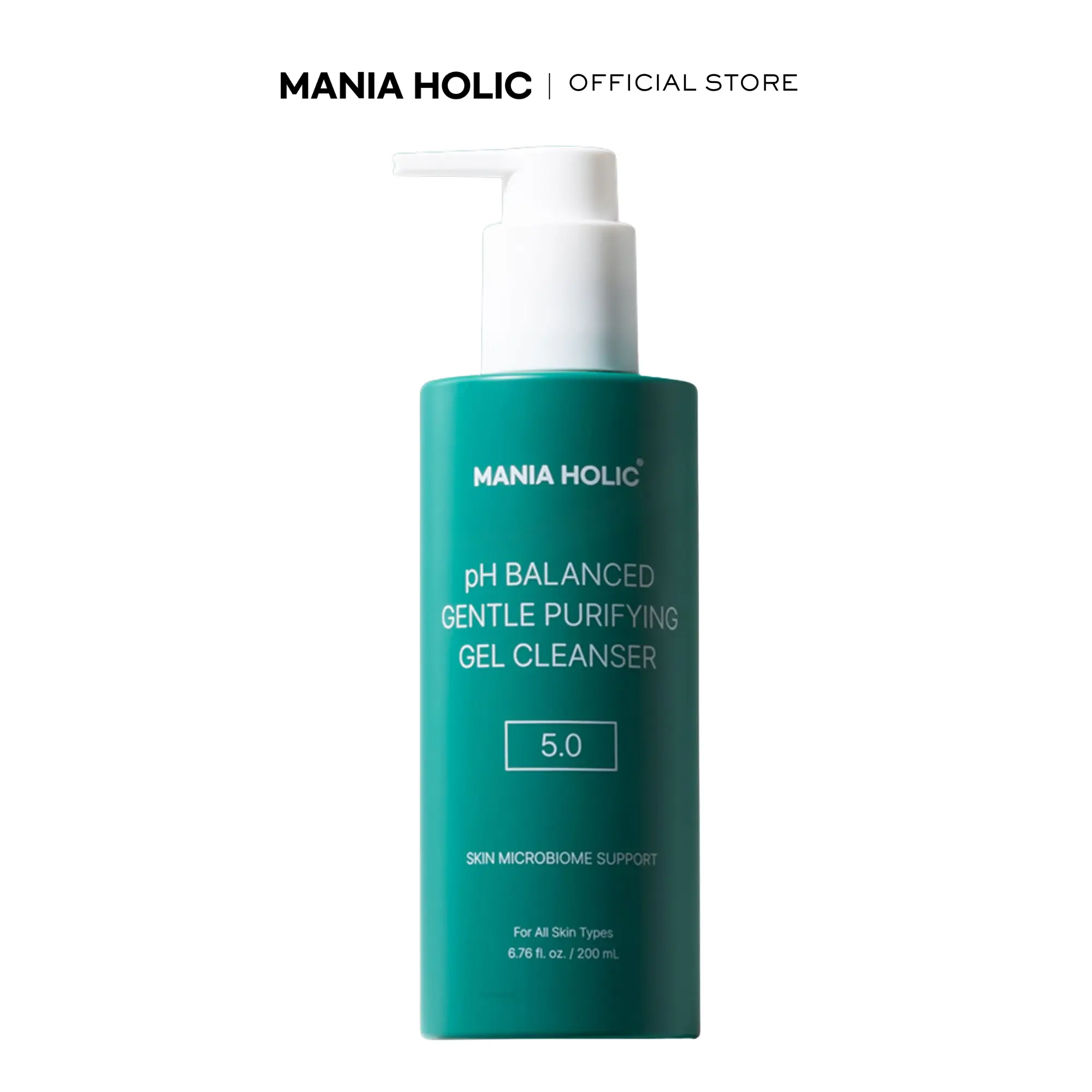[Mania Holic] pH-Balanced 5.0 Gentle Purifying Gel Cleanser | Purifying Pore Care & Oil Control (6.76 oz) Hyaluronic Acid