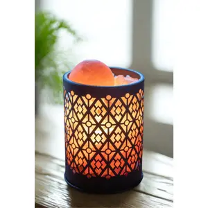 Iron Diamond Himalayan Salt Therapy Lamp (With 1 Massage Ball)