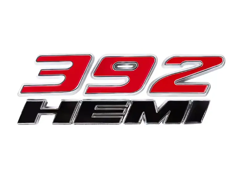392 HEMI Engine Badge 6.4L Dodge V8 Muscle Car Accessory for Charger Durango 300 Challenger Mods Adhesive Emblem Easy Install