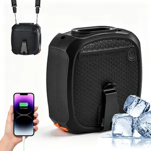 Qawtor Upgraded Waist Clip Fan with Ice Cooling, 100-Speed Turbo Portable Fan, 5400mAh Rechargeable Belt Fan for Outdoor Work Camping