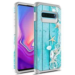Dual Layer Shockproof Hard Cover Graphic Fashion Colorful Silicone Case for Samsung Galaxy S10 / Galaxy S10 Plus / Galaxy S10E / Samsung Galaxy S10 5G, Hybrid Accessories Durable Smartphone Plastic Protection Protective Cellphone