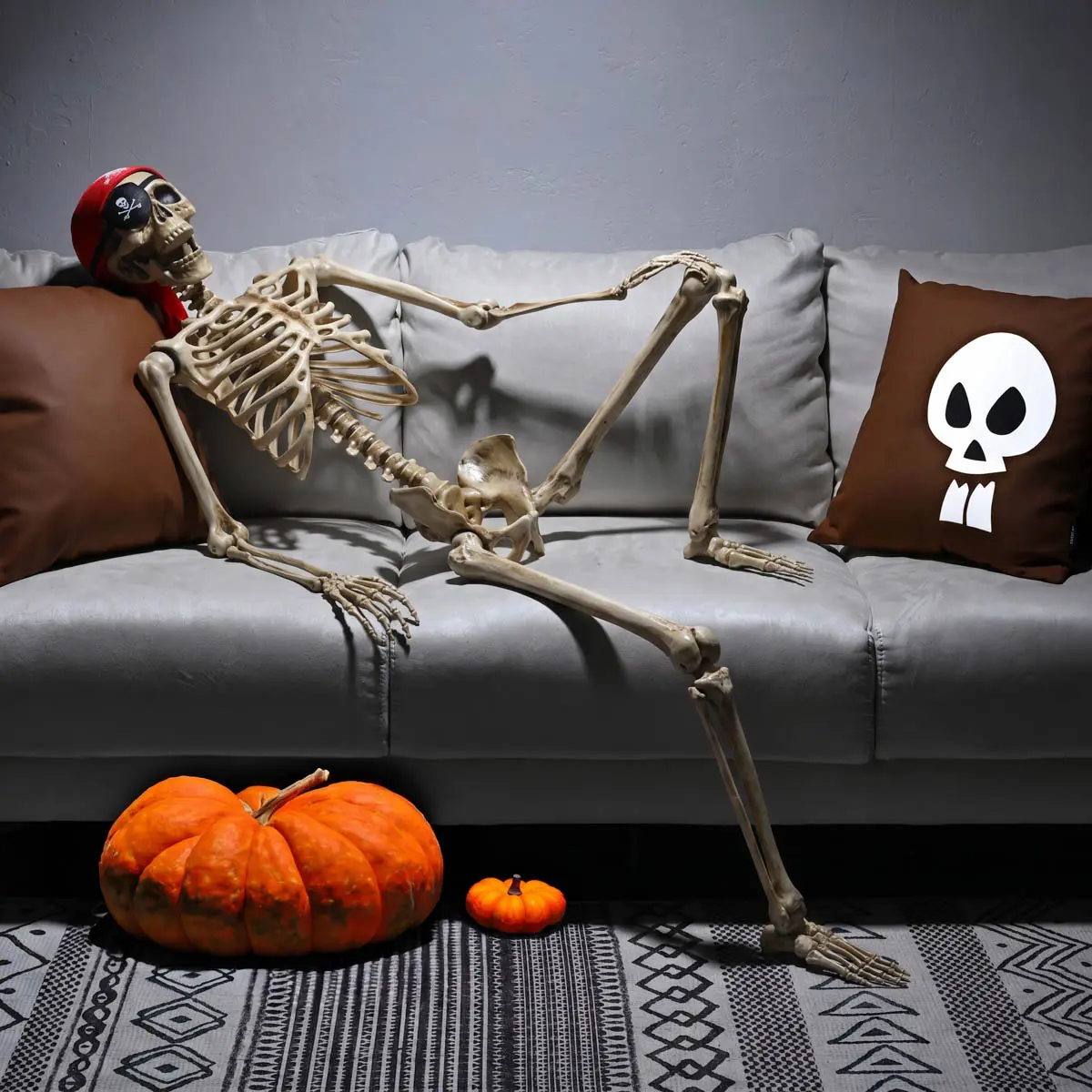 Yescom 5.6ft Life Size Posable Full Body Skeleton Prop for Halloween Party