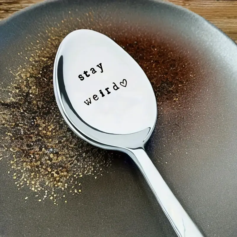 Vintage Metal Teaspoon with Differential Engraving, Heart Pattern Kitchen Tool, Perfect for Tea Lovers and Collectors