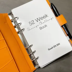 52 Week Binder with zip envelopes