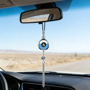 Custom Zodiac Car Air Freshener Hanging Ornament, Match Your Exclusive Zodiac, High-End Rearview Mirror Diffuser, Car Aroma Diffuser, Long-Lasting Fresh Scent