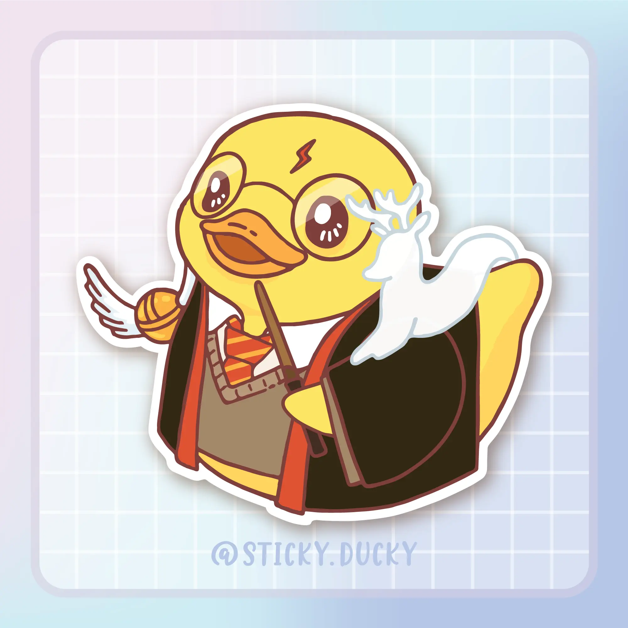 Harry Potter Ducky Vinyl Sticker - Wizards Original Vinyl Material, Collectible Design, Kawaii Stickers