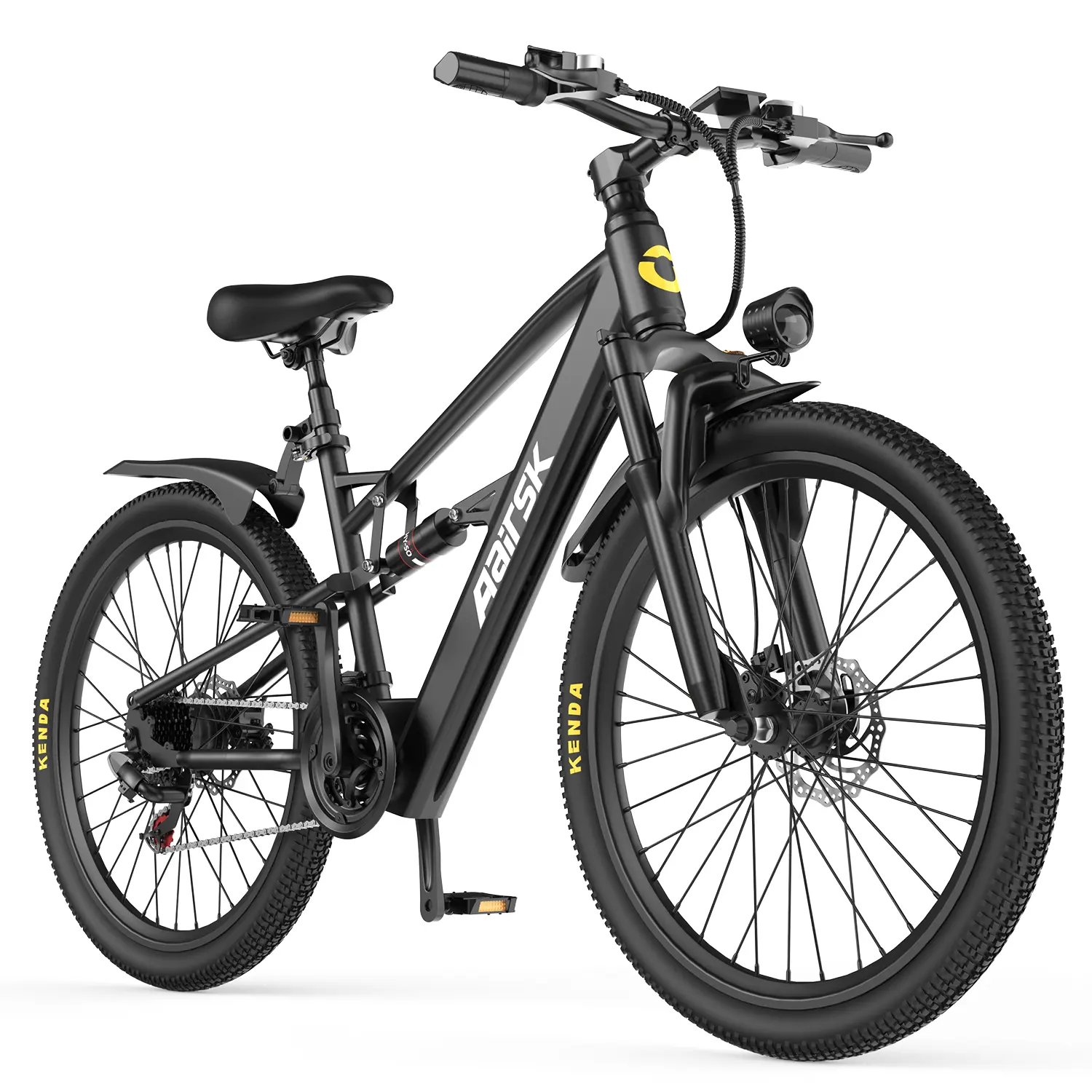 All-Terrain Mountain Ebike, Fat Tire Electric Bicycle for Adults with Full Suspension, 748W Motor, 22 MPH Top Speed, 36V 13AH Long-Range Battery & Dual Disc Brakes